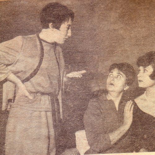 Helen Jolly, Gwen Smith, Denise Morgan in rehearsal for Brief Suspicion, 1968.