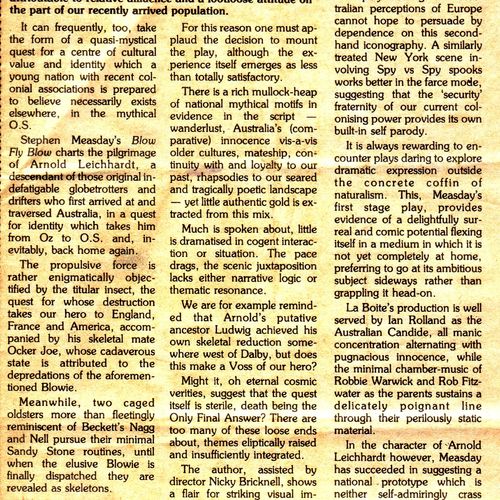Veronica Kelly review in Time Off, March 14-27 1980.
