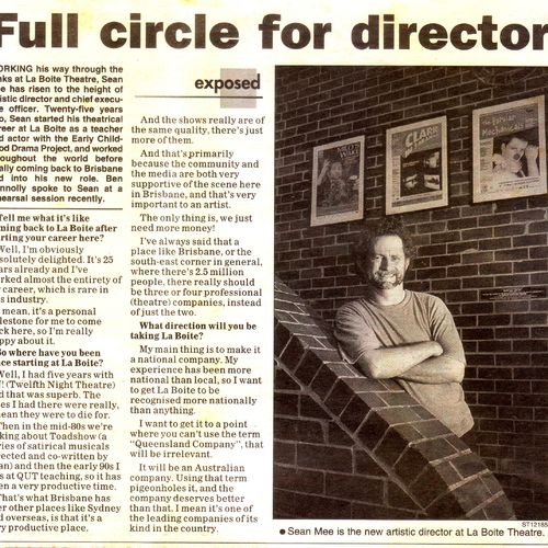 New Artistic Directed Sean Mee appointed in 2001.