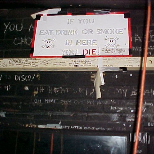 Techie message in the tunnel! Circa 2000.