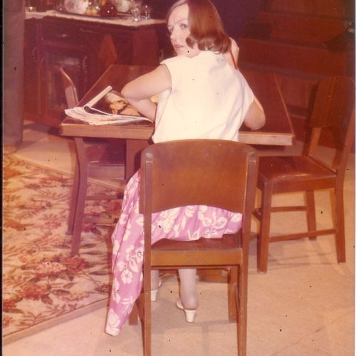 Kaye Stevenson performing the first act of A Refined Look at Existencefor the official opening Sunday June 4, 1972.